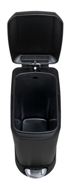 Produktbild: Treteimer Mod. Design 20 L, Easy-Close, Schwarz, mit herausnehmbarem Einsatz