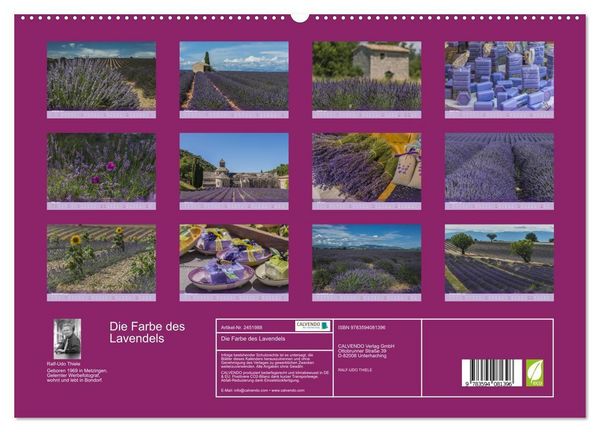 Produktbild: Die Farbe des Lavendels (hochwertiger Premium Wandkalender 2027 DIN A2 quer), Kunstdruck in Hochglanz