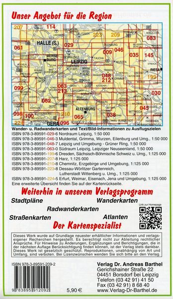 Ausflugskarte Leipzig und Umgebung/LZ 2019