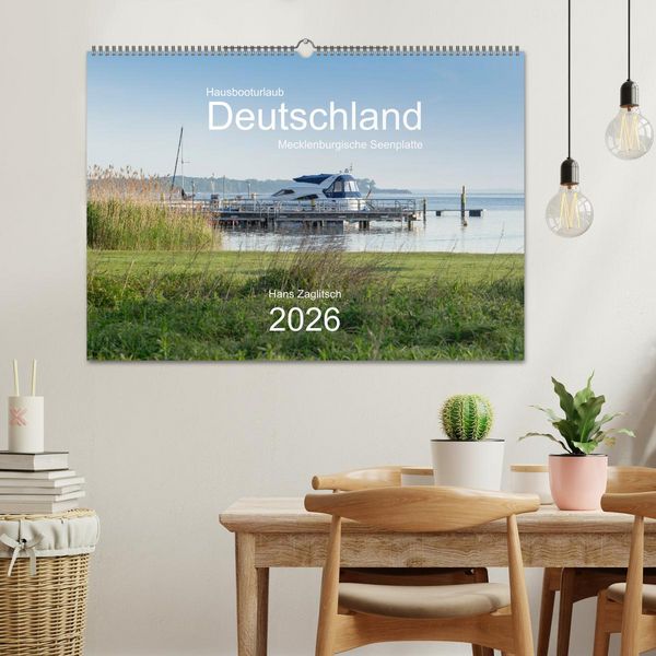 Produktbild: Hausbooturlaub Deutschland - Mecklenburgische Seenplatte (Wandkalender 2026 DIN A2 quer), CALVENDO Monatskalender