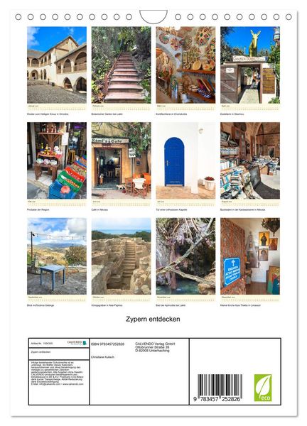 Produktbild: Zypern entdecken (Wandkalender 2026 DIN A4 hoch), CALVENDO Monatskalender