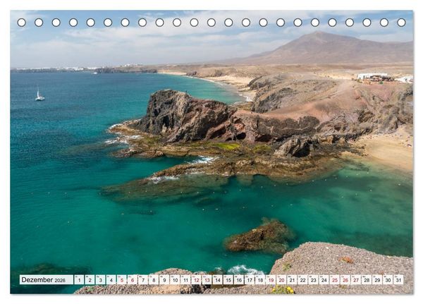 Produktbild: Kanarische Inseln - Lanzarote (Tischkalender 2026 DIN A5 quer), CALVENDO Monatskalender