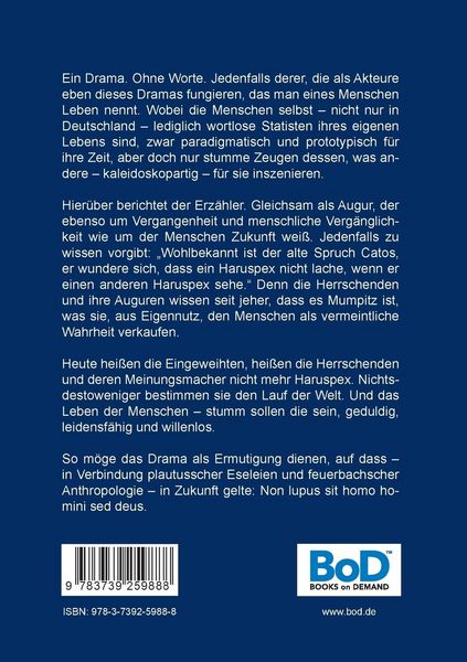 Produktbild: Ohne Worte. Ein Leben in Deutschland. Drama in 5 Akten