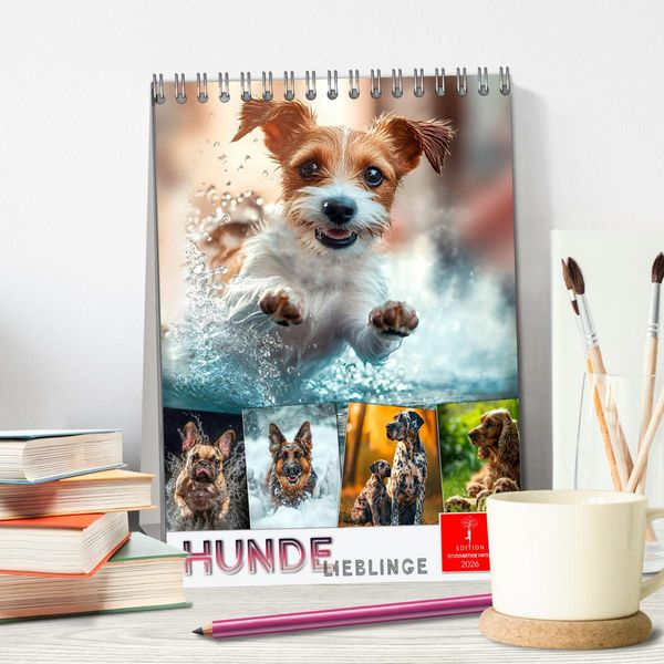 Produktbild: Hunde Lieblinge (Tischkalender 2026 DIN A5 hoch), CALVENDO Monatskalender