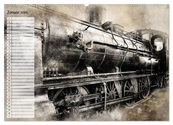 Produktbild: Dampflok Impressionen (hochwertiger Premium Wandkalender 2026 DIN A2 quer), Kunstdruck in Hochglanz