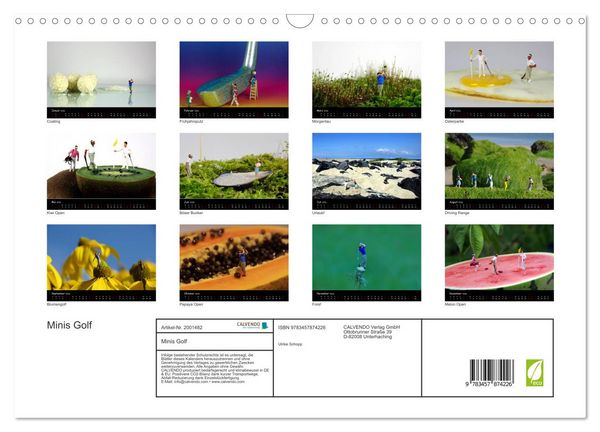Produktbild: Minis Golf (Wandkalender 2026 DIN A3 quer), CALVENDO Monatskalender