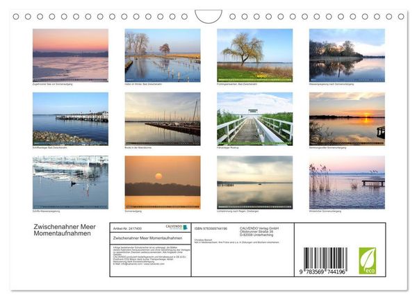 Produktbild: Zwischenahner Meer Momentaufnahmen (Wandkalender 2027 DIN A4 quer), CALVENDO Monatskalender