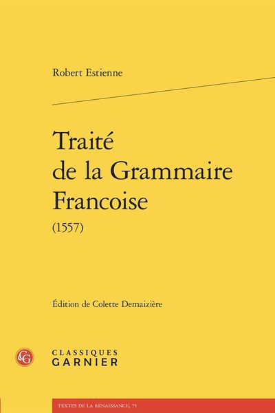 Produktbild: Trait&eacute; de la grammaire fran&ccedil;oise (1557)