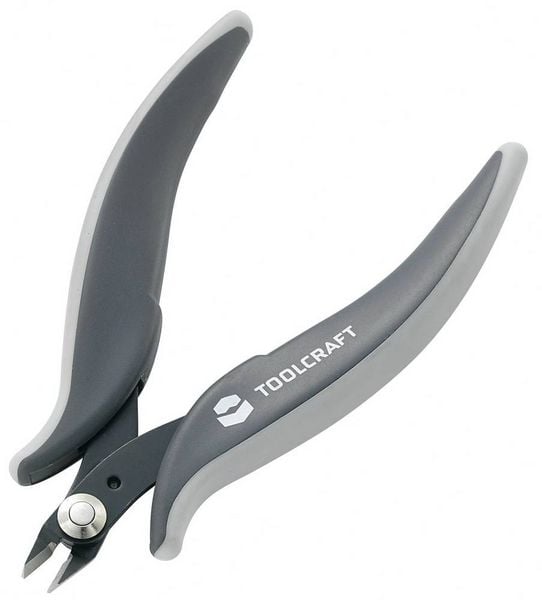 TOOLCRAFT 816745 Elektronik- u. Feinmechanik Seitenschneider ohne Facette 125mm