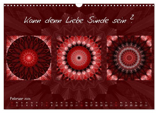 Produktbild: Mandala Trilogien (Wandkalender 2026 DIN A3 quer), CALVENDO Monatskalender