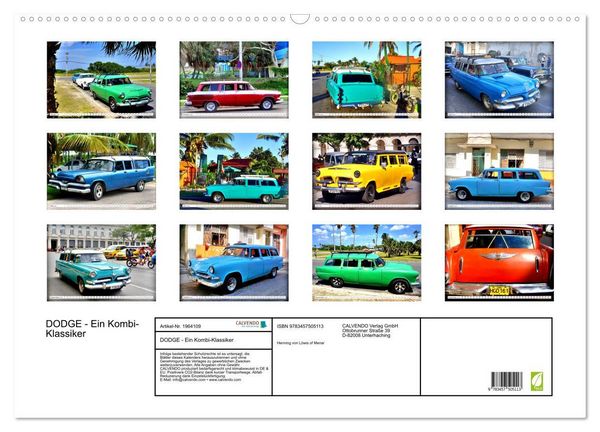 Produktbild: DODGE - Ein Kombi-Klassiker (Wandkalender 2026 DIN A2 quer), CALVENDO Monatskalender