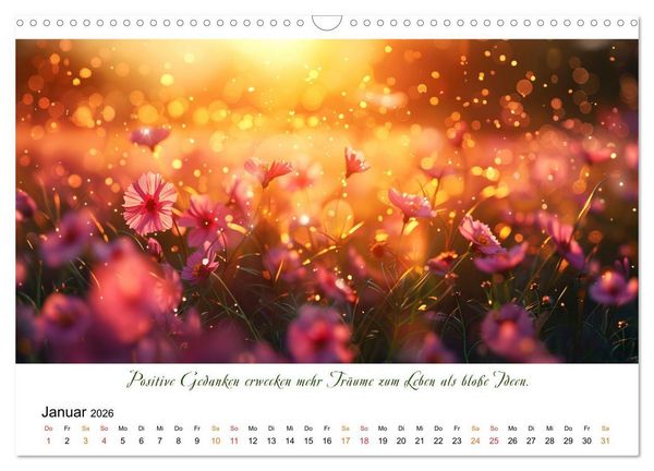 Produktbild: Freu Dich Motivations-Kalender (Wandkalender 2026 DIN A3 quer), CALVENDO Monatskalender