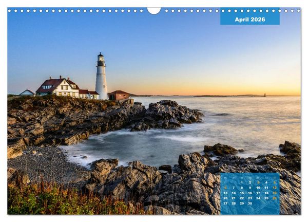 Produktbild: New England - Vielfalt einer Region (Wandkalender 2026 DIN A3 quer), CALVENDO Monatskalender