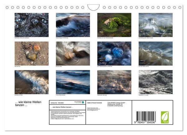 Produktbild: ... wie kleine Wellen tanzen ... (Wandkalender 2026 DIN A4 quer), CALVENDO Monatskalender