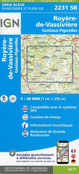 Produktbild: Roy&egrave;re-de-Vassivi&egrave;re.Gentioux-Pigerolles 1:25 000
