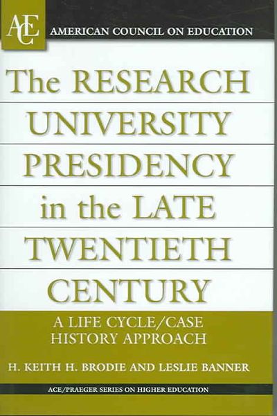 Produktbild: The Research University Presidency in the Late Twentieth Century