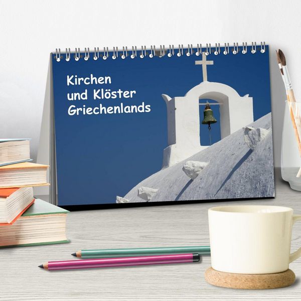 Produktbild: Kirchen und Kl&ouml;ster Griechenlands (Tischkalender 2026 DIN A5 quer), CALVENDO Monatskalender
