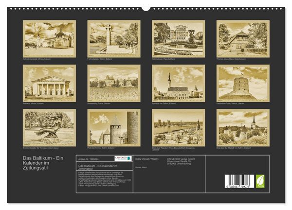 Produktbild: Das Baltikum - Ein Kalender im Zeitungsstil (hochwertiger Premium Wandkalender 2026 DIN A2 quer), Kunstdruck in Hochglanz