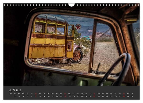 Produktbild: Vergessene Zeitzeugen entlang der Route 66 (Wandkalender 2026 DIN A3 quer), CALVENDO Monatskalender
