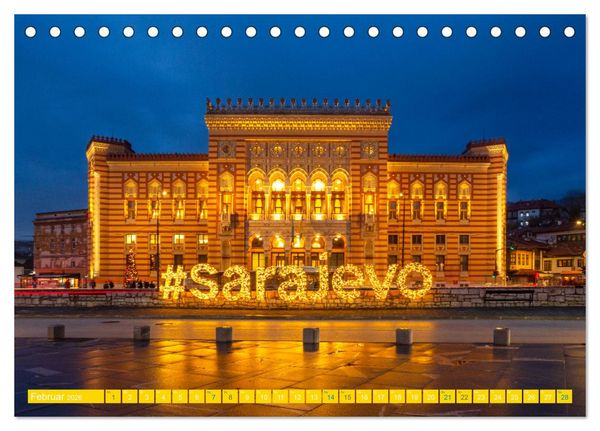 Produktbild: Sarajevo - Vielf&auml;ltige Hauptstadt von Bosnien und Herzegowina (Tischkalender 2026 DIN A5 quer), CALVENDO Monatskalender