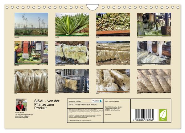 Produktbild: SISAL - von der Pflanze zum Produkt (Wandkalender 2027 DIN A4 quer), CALVENDO Monatskalender
