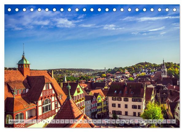 Produktbild: T&uuml;bingen - Impressionen aus der Universit&auml;tsstadt (Tischkalender 2026 DIN A5 quer), CALVENDO Monatskalender