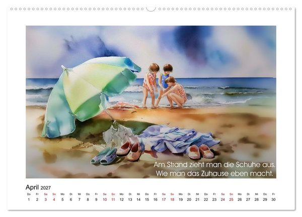 Produktbild: Meer, Strand und Wellen (Wandkalender 2027 DIN A2 quer), CALVENDO Monatskalender