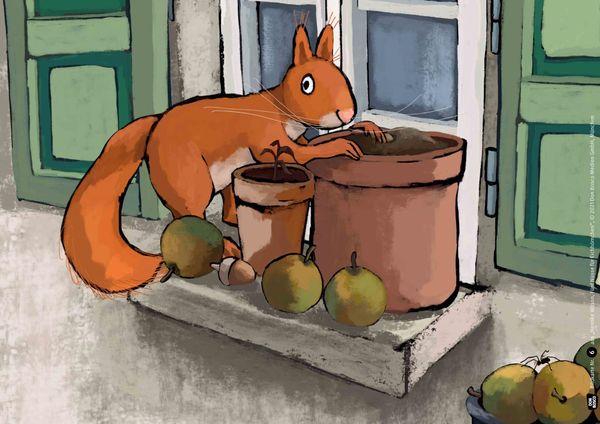 Produktbild: F&uuml;nf N&uuml;sse f&uuml;r Eichh&ouml;rnchen. Kamishibai Bildkartenset