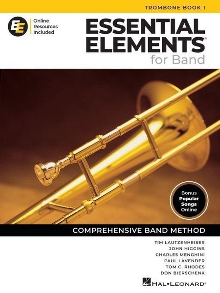 Produktbild: Essential Elements for Band Trombone Book 1 with Eei Online Resources Trombone Method Songbook and Sheet Music with 250+ Video Lessons and Updated Repertoire Comprehensive Band Method