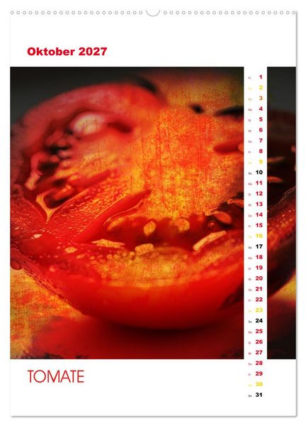 Produktbild: Strukturen des Geschmacks &ndash; Kulinarische Makrowelten (hochwertiger Premium Wandkalender 2027 DIN A2 hoch), Kunstdruck in Hochglanz