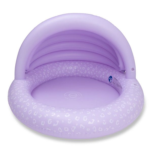 Produktbild: Swim Essentials - Kinderpool mit Dach, Lila Leopard, 100cm Durchmesser