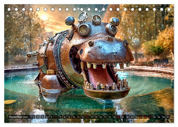 Produktbild: Die Roboter-Tierwelt (Tischkalender 2026 DIN A5 quer), CALVENDO Monatskalender