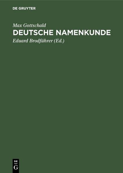 Produktbild: Deutsche Namenkunde