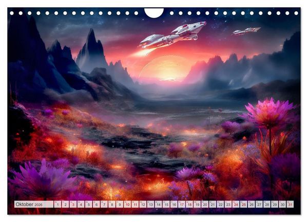 Produktbild: Extraterrestrisch - Auf fremden Planeten (Wandkalender 2026 DIN A4 quer), CALVENDO Monatskalender