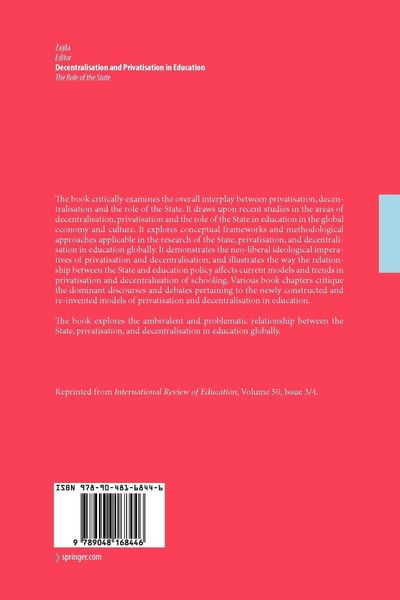 Produktbild: Decentralisation and Privatisation in Education
