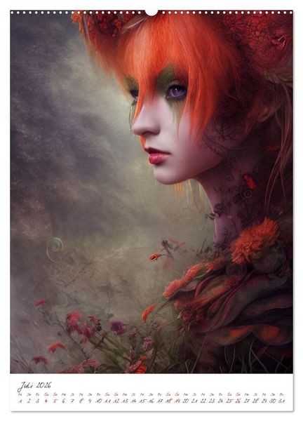 Produktbild: Dark Fantasy Art - Zeit der Helden (Wandkalender 2026 DIN A2 hoch), CALVENDO Monatskalender