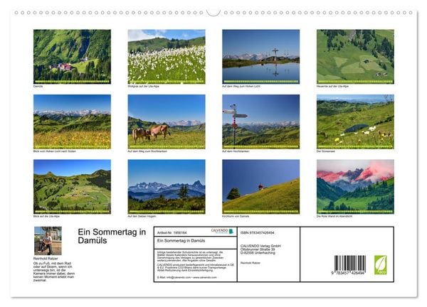 Produktbild: Ein Sommertag in Dam&uuml;ls (hochwertiger Premium Wandkalender 2026 DIN A2 quer), Kunstdruck in Hochglanz