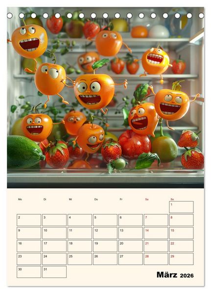 Produktbild: Nachts im K&uuml;hlschrank (Tischkalender 2026 DIN A5 hoch), CALVENDO Monatskalender