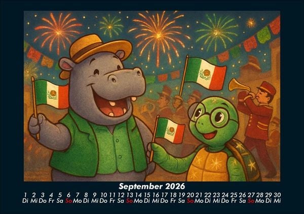 Produktbild: Sash & Taz - Abenteuer in Mexiko 2026 Fotokalender DIN A5