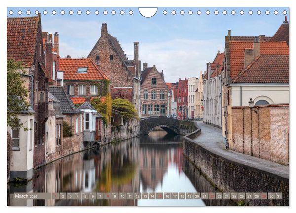 Produktbild: Bruges and Ghent, a photographic city tour in Flanders. (Wall Calendar 2026 DIN A4 landscape), CALVENDO 12 Month Wall Calendar