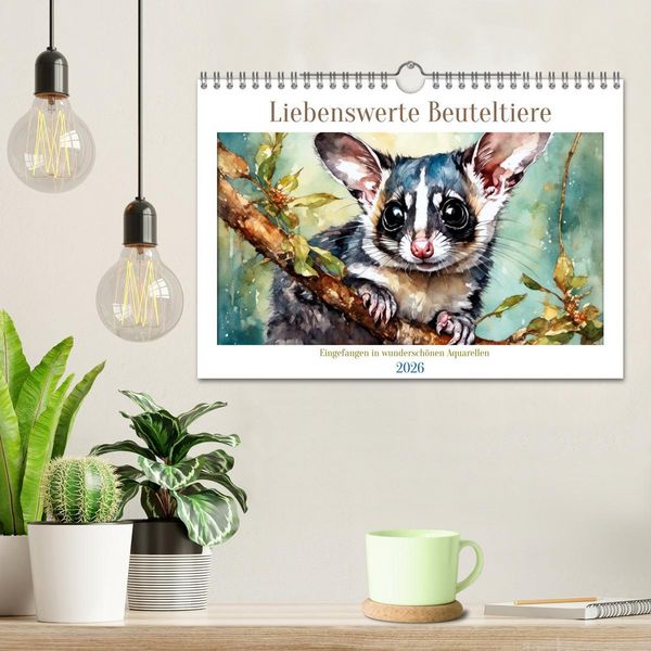 Produktbild: Liebenswerte Beuteltiere (Wandkalender 2026 DIN A4 quer), CALVENDO Monatskalender