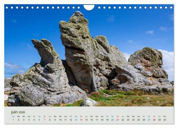 Produktbild: T&ecirc;tes de pierre sur les c&ocirc;tes de Bretagne (Calendrier mural 2026 DIN A4 vertical), CALVENDO calendrier mensuel