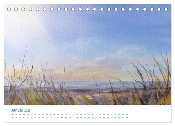 Produktbild: F&ouml;hr - Aquarelle (Tischkalender 2026 DIN A5 quer), CALVENDO Monatskalender