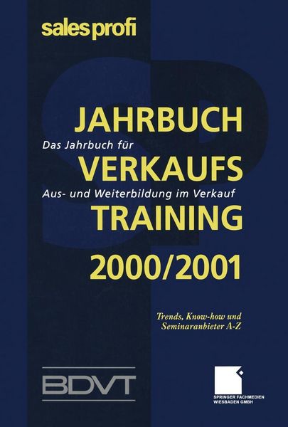 Produktbild: Jahrbuch Verkaufstraining 2000/2001