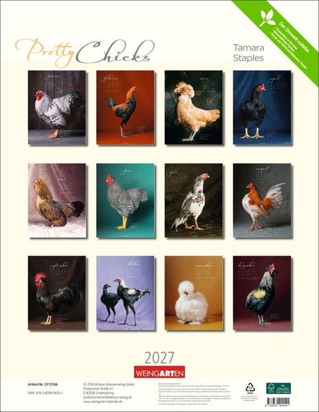Produktbild: Pretty Chicks Kalender 2027