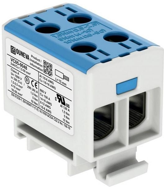 Produktbild: Ouneva Group VC05-0048 Verteilerblock Schrauben Blau 1St.