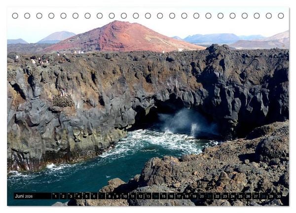 Produktbild: Vulkaninsel Lanzarote (Tischkalender 2026 DIN A5 quer), CALVENDO Monatskalender