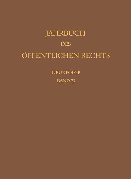 Produktbild: Jahrbuch des &ouml;ffentlichen Rechts der Gegenwart. Neue Folge
