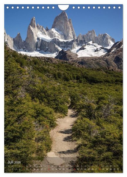 Produktbild: Majest&auml;tische Berge Cerro Fitzroy Patagonien (Wandkalender 2026 DIN A4 hoch), CALVENDO Monatskalender