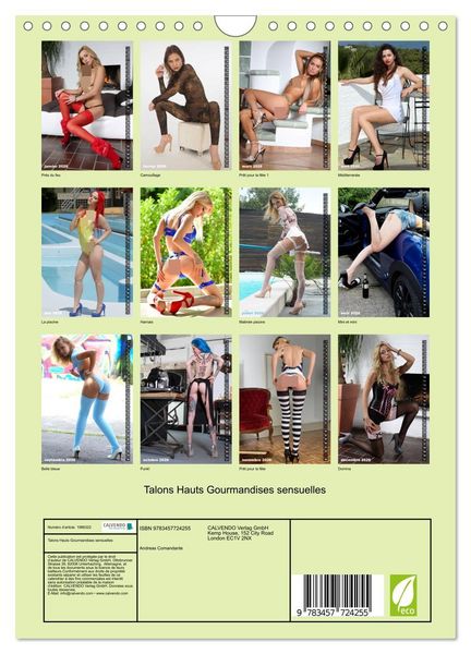 Produktbild: Talons Hauts Gourmandises sensuelles (Calendrier mural 2026 DIN A4 horizontal), CALVENDO calendrier mensuel